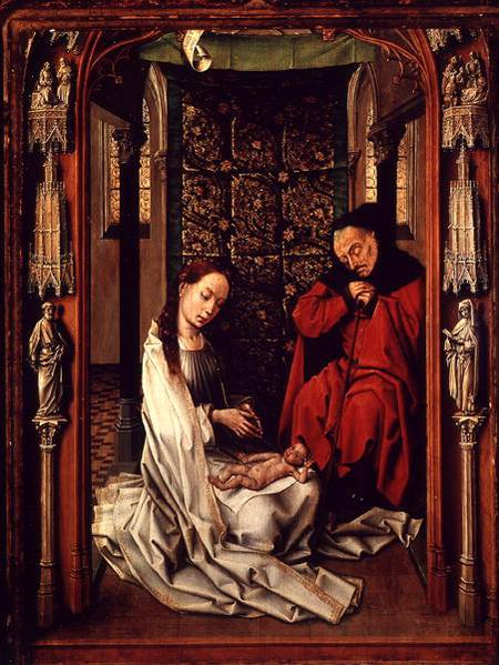 The Nativity, left wing of a triptych von Rogier van der Weyden