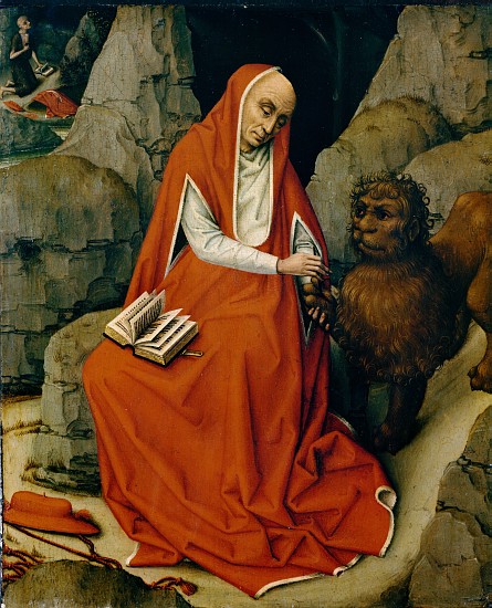 Saint Jerome in the Desert von Rogier van der Weyden