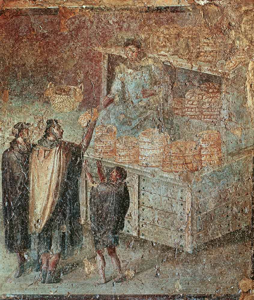 The Baker's Shop, from the 'Casa del Panettiere' (House of the Baker) in Pompeii von Roman