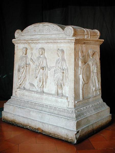 Altar dedicated to the lares of Augustus (63 BC-AD 14) von Roman