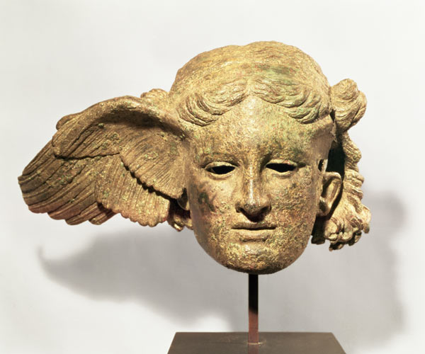 Head of Hypnos, or Sleep, 1st-2nd century AD copy of a Hellenistic original, found at Civitella d'Ar von Roman