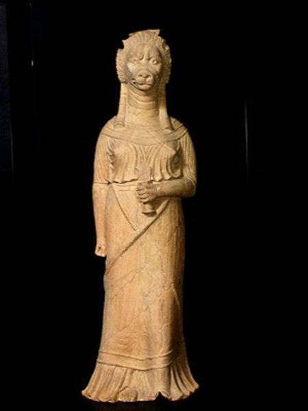 Lion-headed goddess, from the sanctuary at Bir Bou Regba von Roman