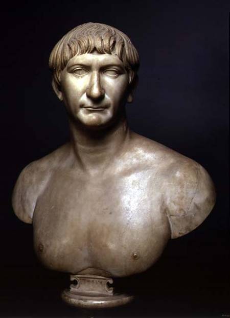 Portrait bust of emperor Trajan (53-117 AD) 1st-2nd century AD von Roman