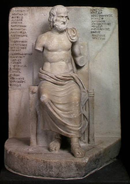 Statue of Euripides (c.484-06 BC) von Roman