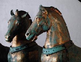 The Four Horses of San Marco, detail of two of the horses, removed from the exterior in 1979 2nd-3rd ce