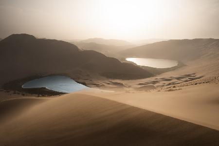 Sonnenuntergang in der Badanjilin-Wüste