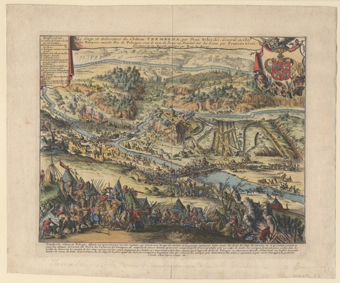 Die Belagerung von Trembowla durch die osmanisch-tatarische Streitmacht 1675 von Romeyn de Hooghe