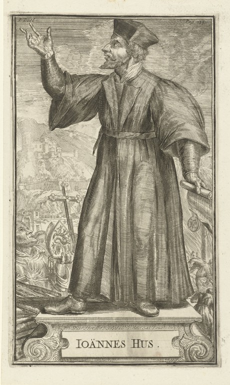 Porträt von Jan Hus von Romeyn de Hooghe