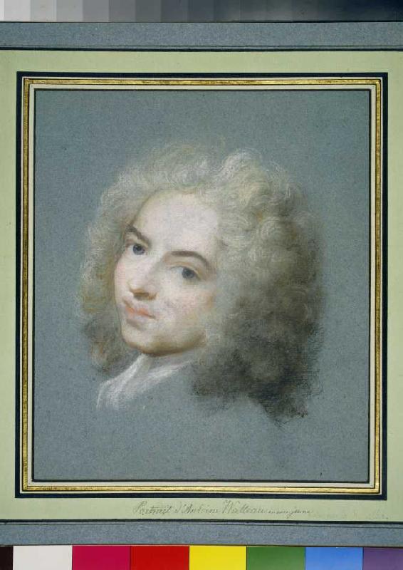 Bildnis Jean-Antoine Watteau.(?) von Rosalba Carriera