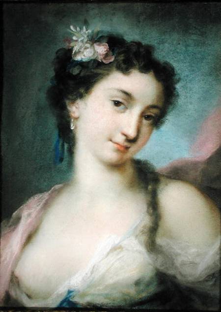 Portrait of a Lady as Flora von Rosalba Giovanna Carriera