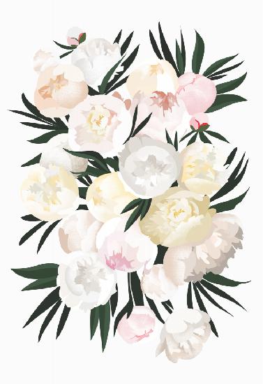 Dara-Blumenstrauß in Weiß