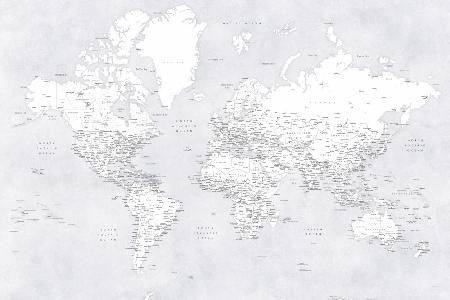 Detaillierte Weltkarte mit Städten,Siv