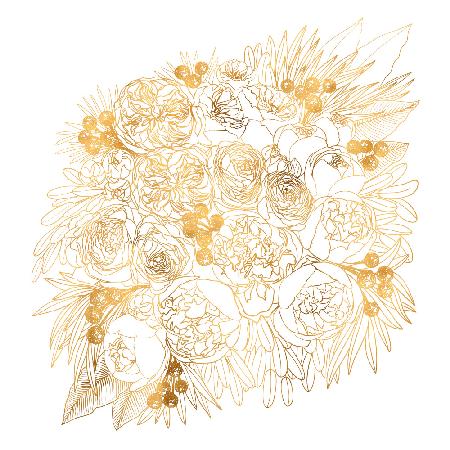 Rekha-Blumenstrauß in Gold