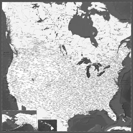 Sehr detaillierte Karte der Vereinigten Staaten,Olson