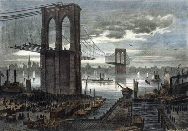 New York, Brooklyn Bridge von Rudolf Cronau