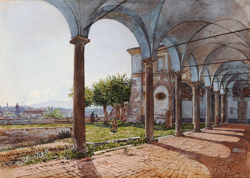 Blick vom Kloster Sant' Onofrio auf Rom von Rudolf von Alt