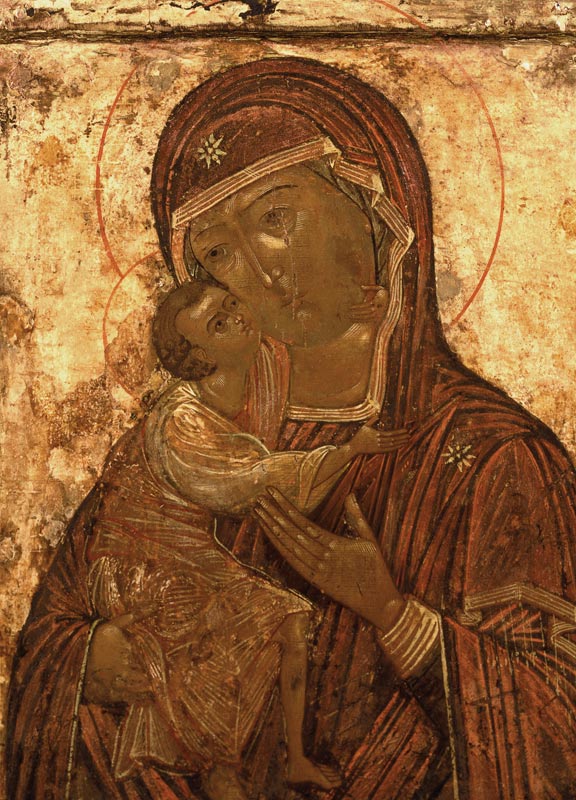 The Mother of God Theodorovskaya, icon von Russian School