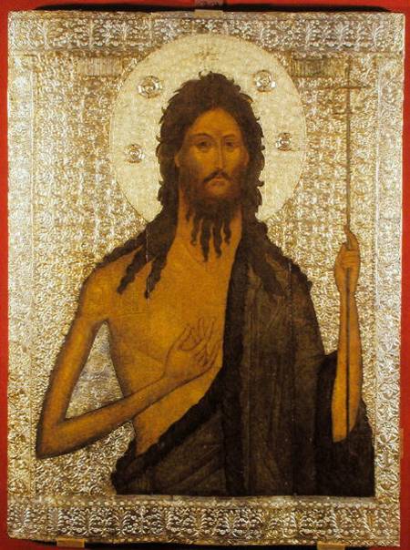 Icon of St. John the Forerunner, Moscow School von Russian School