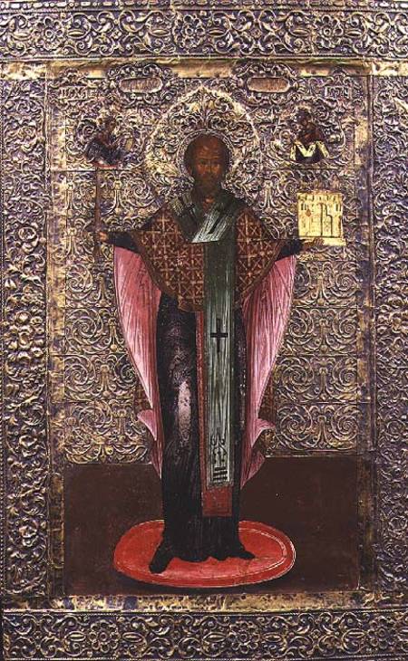 St. Nicholas of Mozhaisk, icon von Russian School