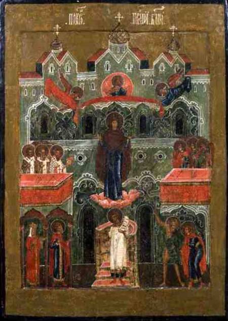 The Pokrov (Intercession of the Mother of God) von Russian School