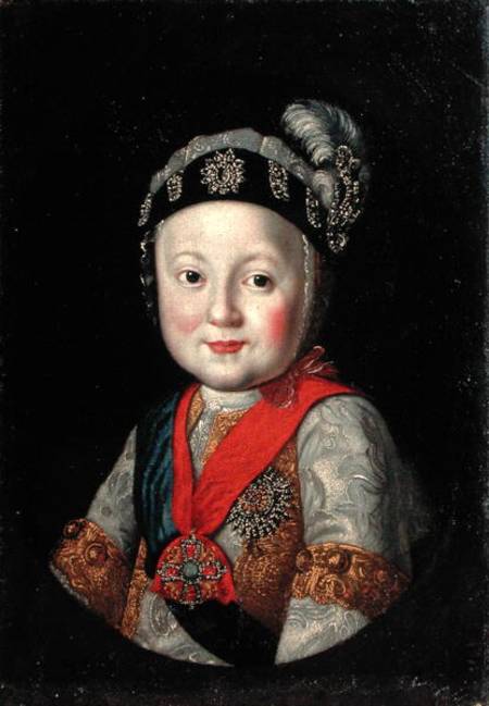 Portrait of Grand Duke Pavel Petrovich as a Child von Russian School