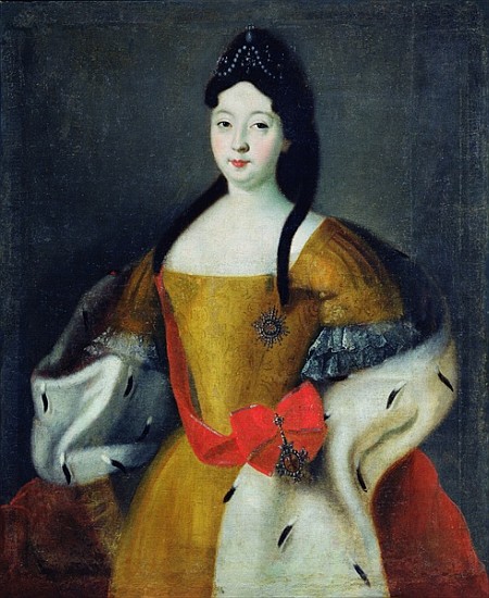 Portrait of Tsarevna Anna Petrovna, 1740s von Russian School