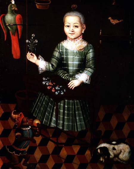 Portrait of a Small Girl von Russian School