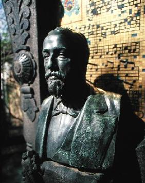 Portrait bust of Alexander Borodin (1833-87) from his tomb