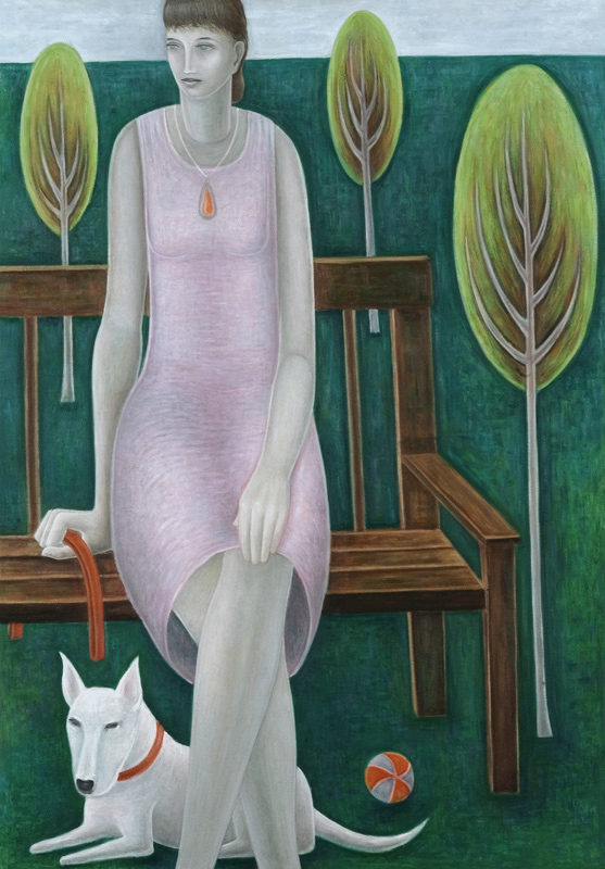 Woman in Park, 2006 (oil on canvas)  von Ruth  Addinall