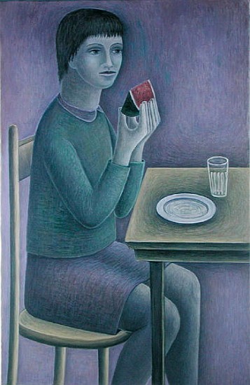 Watermelon, 2002 (oil on canvas)  von Ruth  Addinall