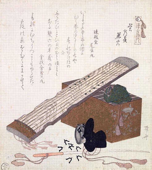 Still Life with a Koto, c.1810 von Ryuryukyo Shinsai