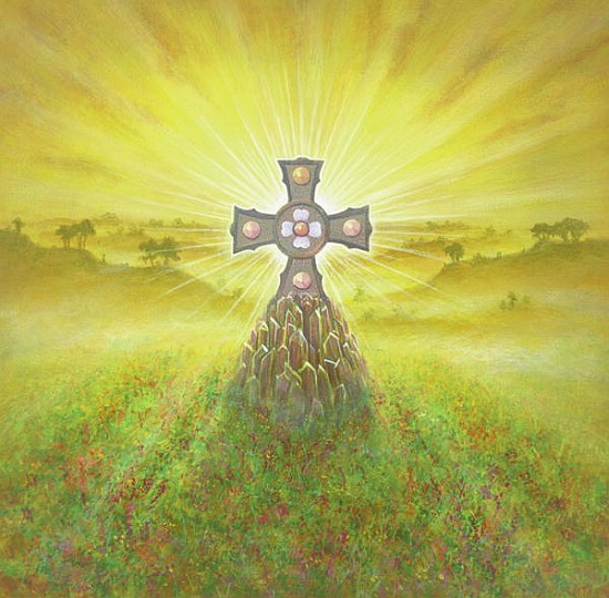 Celtic Cross (acrylic on canvas)  von S. Cook