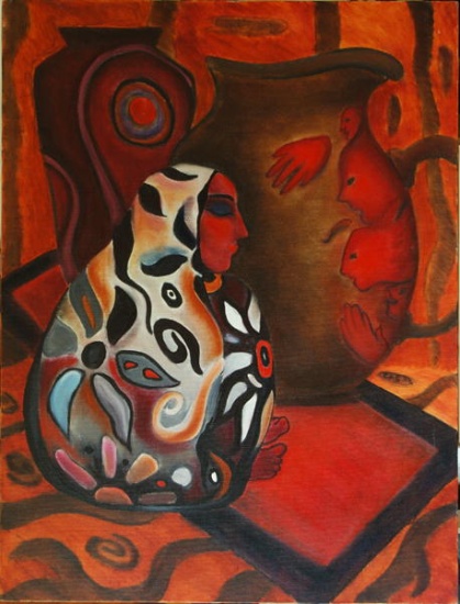 The Vase Woman von Sabina  Nedelcheva-Williams