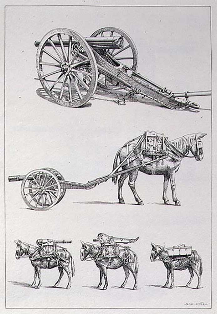 Die Artilleriekanone und ihr Transport von Saint-Elme Gautier