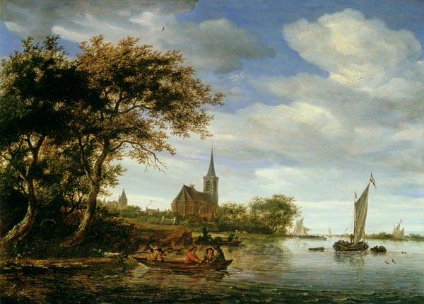 River Scene von Salomon van Ruysdael