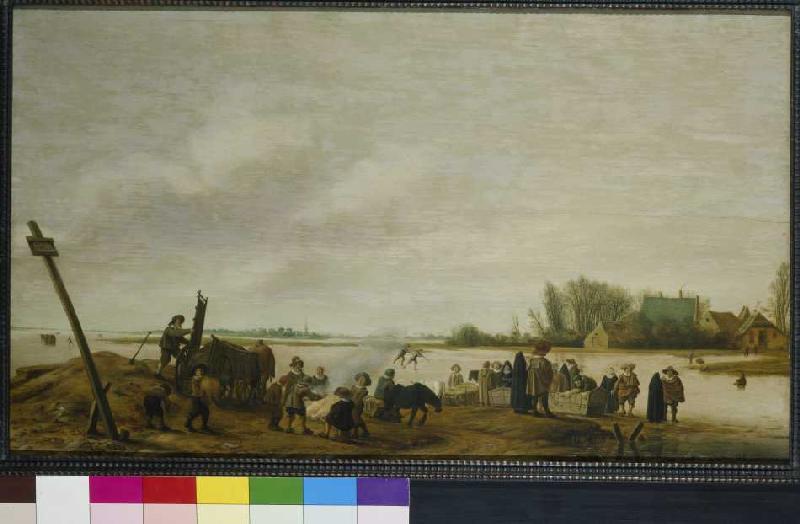 Winterlandschaft am Wasser von Salomon van Ruysdael