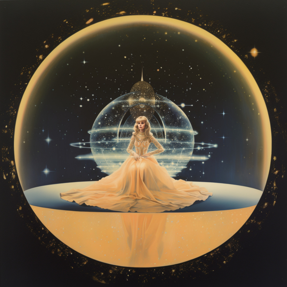 Prinzessin der Weltraum-Collage-Kunst von Samantha Hearn