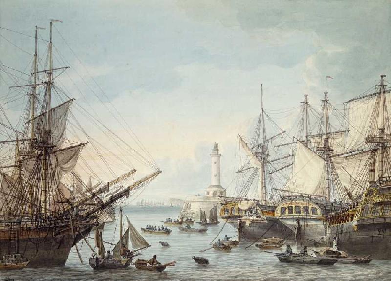 Die Hafeneinfahrt von Ramsgate von Samuel Atkins