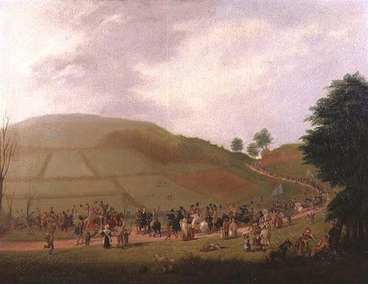 The Election Procession of Sir William Miles (1797-1878) (oil on canvas) von Samuel Griffiths Tovey