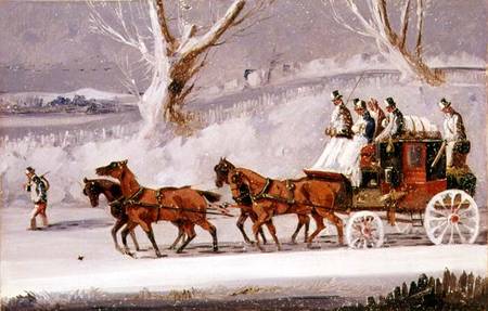 The Royal Mail in a Snow Storm von Samuel Henry Gordon Alken