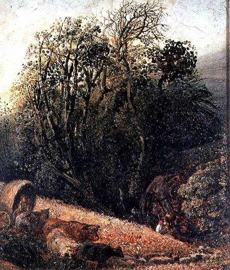 A Cornfield Bordered by Trees von Samuel Palmer