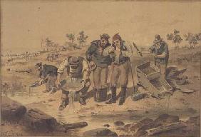 Panning for gold 1874