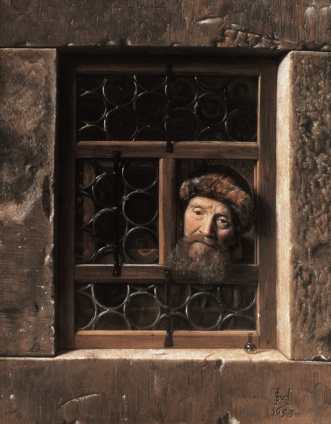 Man at a Window von Samuel van Hoogstraten