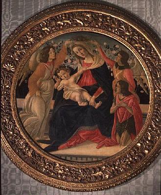 Madonna and Child with Angels and St. John von Sandro Botticelli