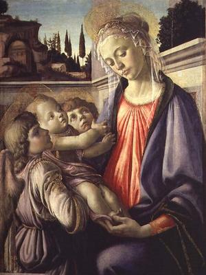 Madonna and child with angels (tempera on panel) von Sandro Botticelli