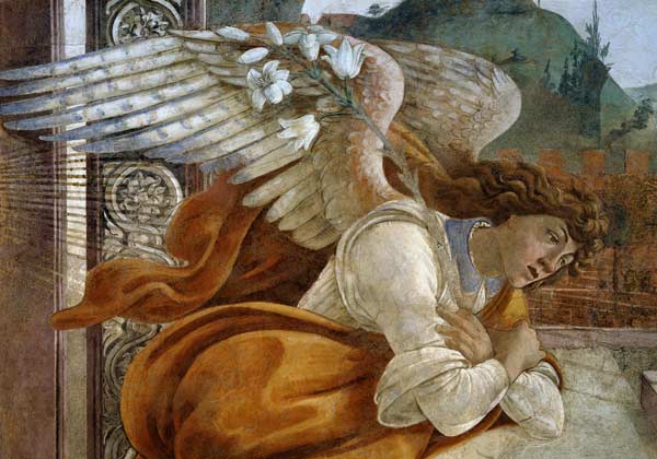 Botticelli / Angel of the Annunciation von Sandro Botticelli
