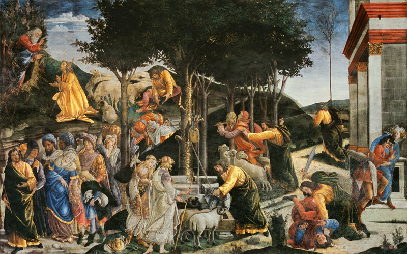 Prüfungen des Moses von Sandro Botticelli