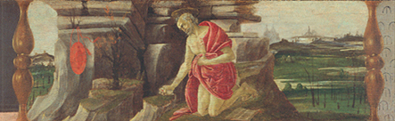 Altar von San Marco: der büssende Hl. Hieronymus. von Sandro Botticelli