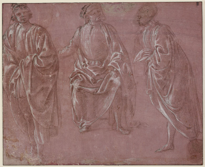 Drei Gewandfiguren von Sandro Botticelli