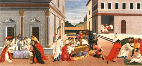 Drei Wunder des heiligen Zenobius von Sandro Botticelli